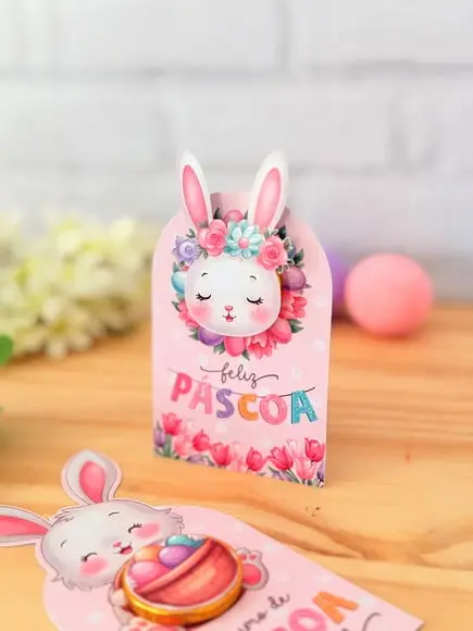Tag com Moedinha de Chocolate ao Leite- Páscoa