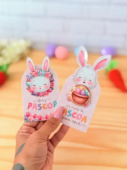 Tag com Moedinha de Chocolate ao Leite- Páscoa