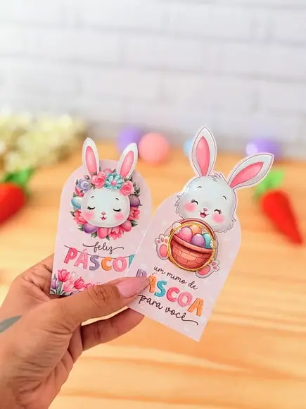 Tag com Moedinha de Chocolate ao Leite- Páscoa