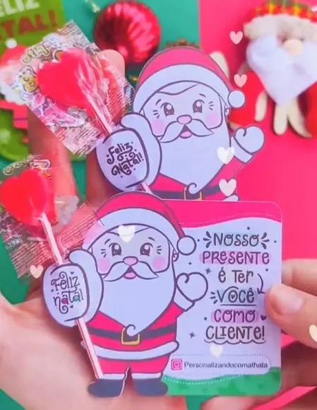 Tag com Pirulito- Natal