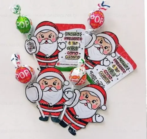 Tag com Pirulito- Natal