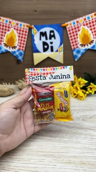 Tag com Pé de Moleque e Paçoca- Festa Junina