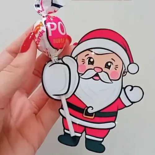 Tag com Pirulito- Natal