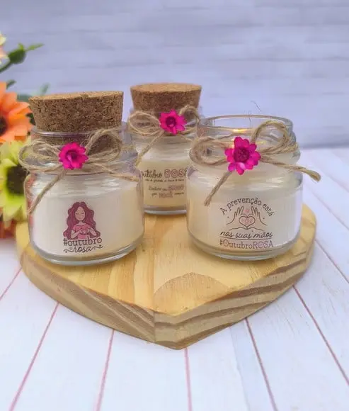 Vela Aromática- Outubro Rosa