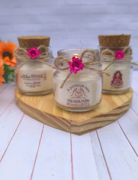 Vela Aromática- Outubro Rosa