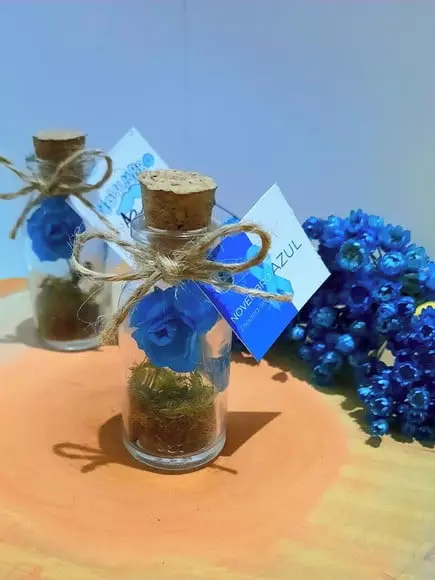 Vidrinho com Florzinha- Novembro Azul