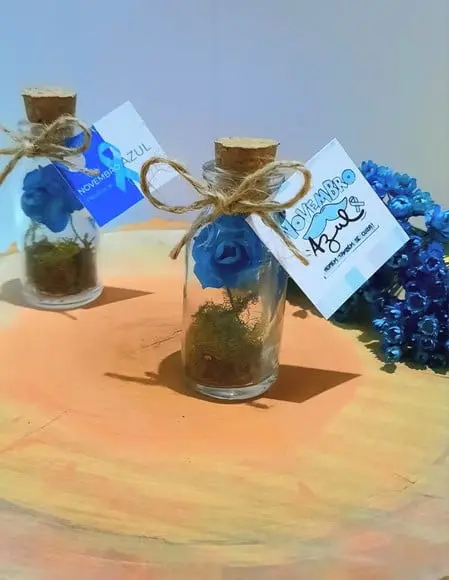 Vidrinho com Florzinha- Novembro Azul