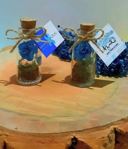 Vidrinho com Florzinha- Novembro Azul
