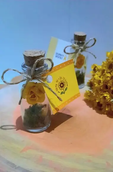 Vidrinho com Florzinha- Setembro Amarelo