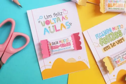 Volta as Aulas- Card com Balinha
