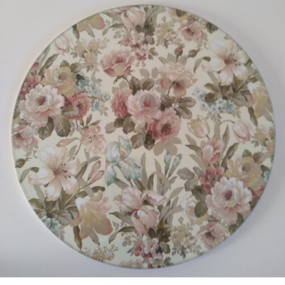 Boleira artesanal decorada/Cobre bolo decorado c/decoupage/Prato
