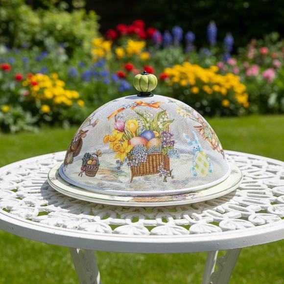 Boleira artesanal decorada/Cobre bolo decorado c/decoupage - Prat