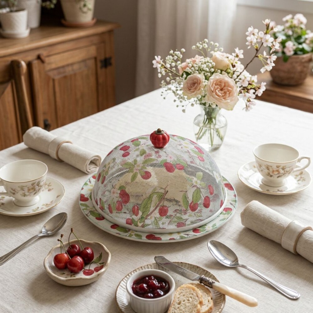 Queijeira artesanal decorada/Prato MDF com proteção de vidro