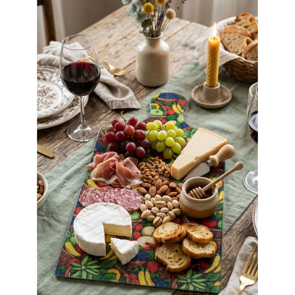 Tábua madeira decorada com decoupage (tecido) - proteção de vi