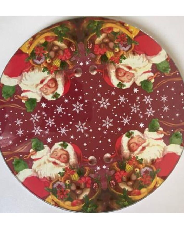 Boleira artesanal decorada/Cobre bolo decorado com decoupage