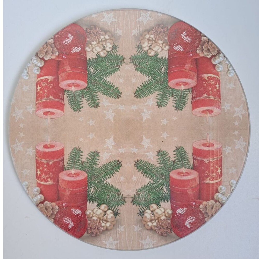 Boleira artesanal decorada/Cobre bolo decorado com decoupage - Pr