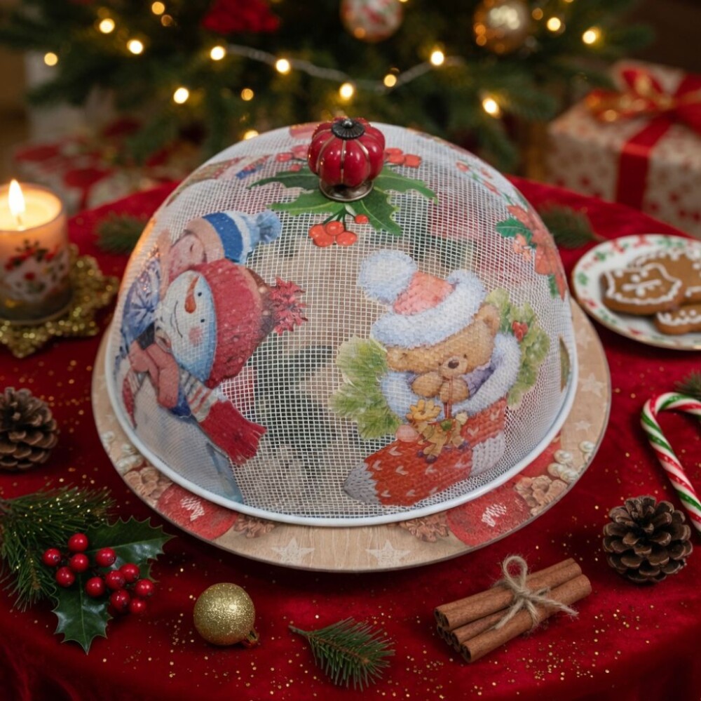 Boleira artesanal decorada/Cobre bolo decorado com decoupage - Pr