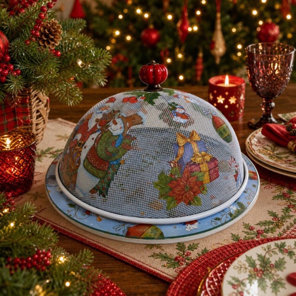 Boleira artesanal decorada/Cobre bolo decorado com decoupage - Pr