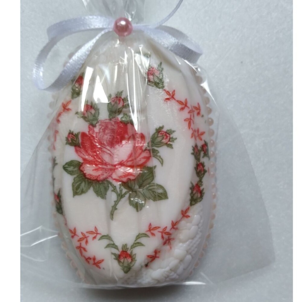 Sabonete Lux decorado com decoupage- Embalagem celofane e caixa p