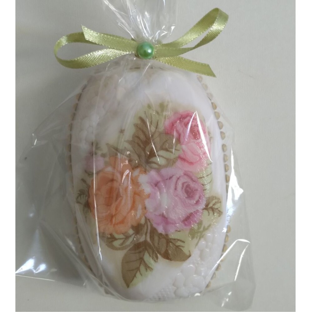 Sabonete Lux decorado com decoupage - Embalagem celofane e caixa
