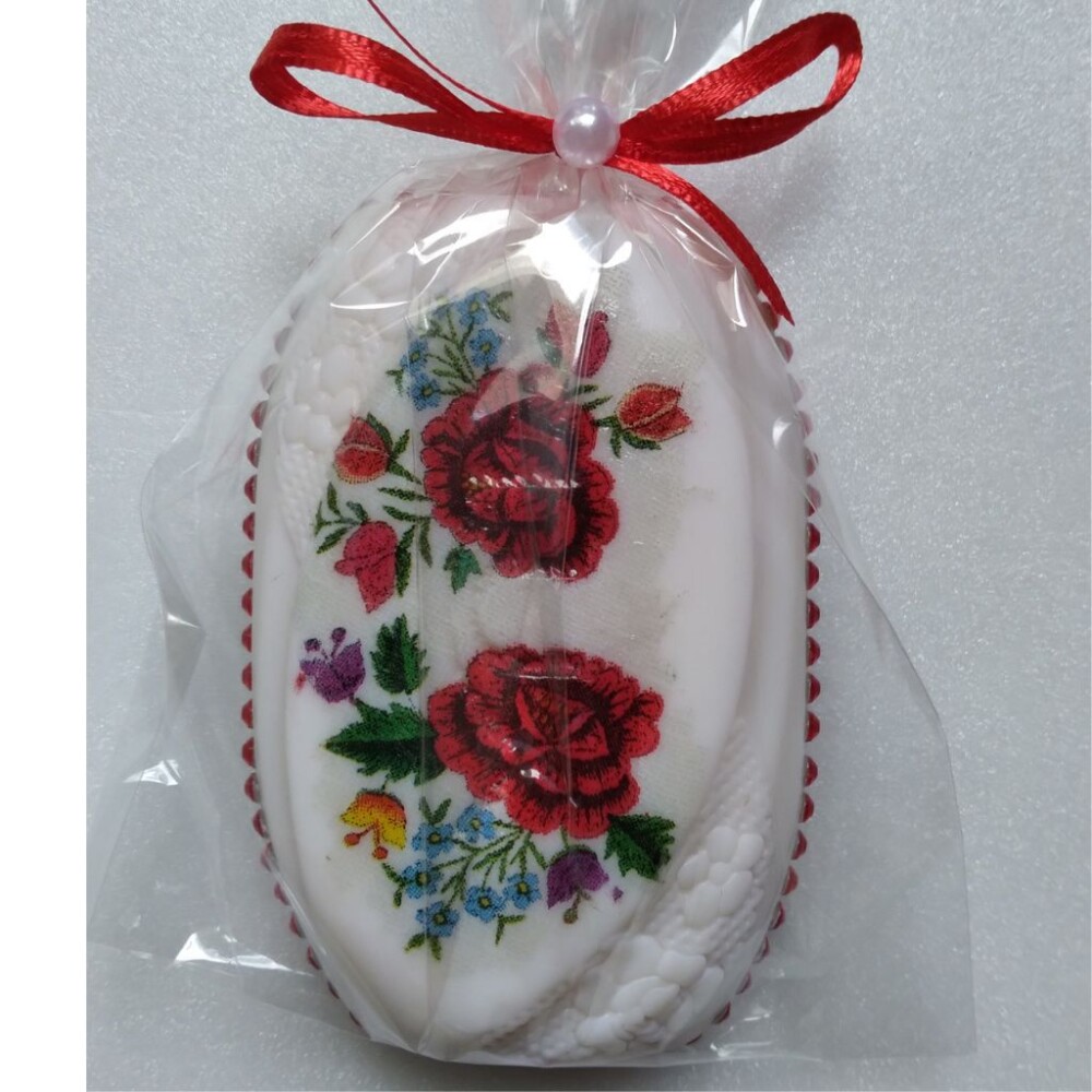 Sabonete Lux decorado com decoupage - Embalagem celofane e caixa