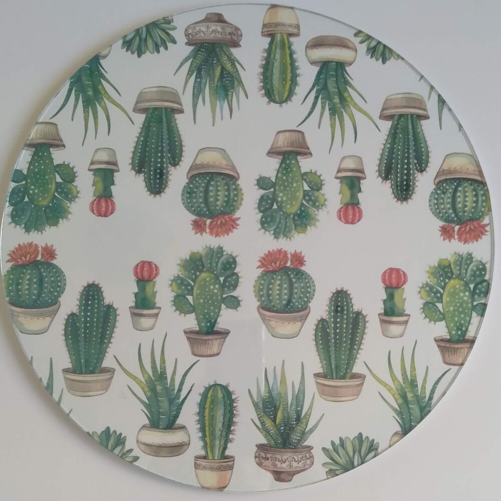 Boleira Artesanal decorada/Cobre bolo decorado c/decoupage - Prat