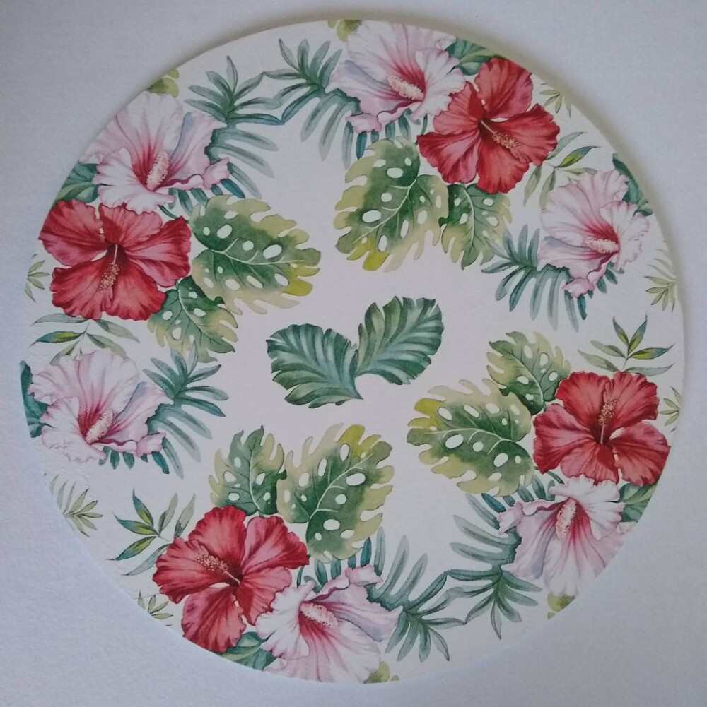 Boleira artesanal decorada/Cobre bolo decorado c/decoupage - Prat