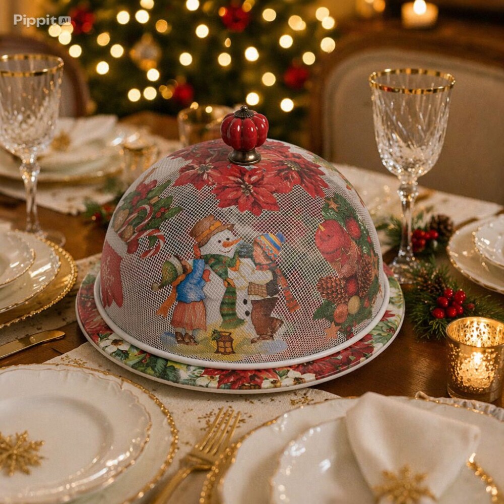 Boleira artesanal decorada/Cobre bolo decorado c/decoupage - Prat