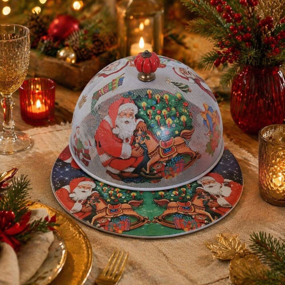 Boleira artesanal decorada/Cobre bolo decorado c/decoupage - Prat