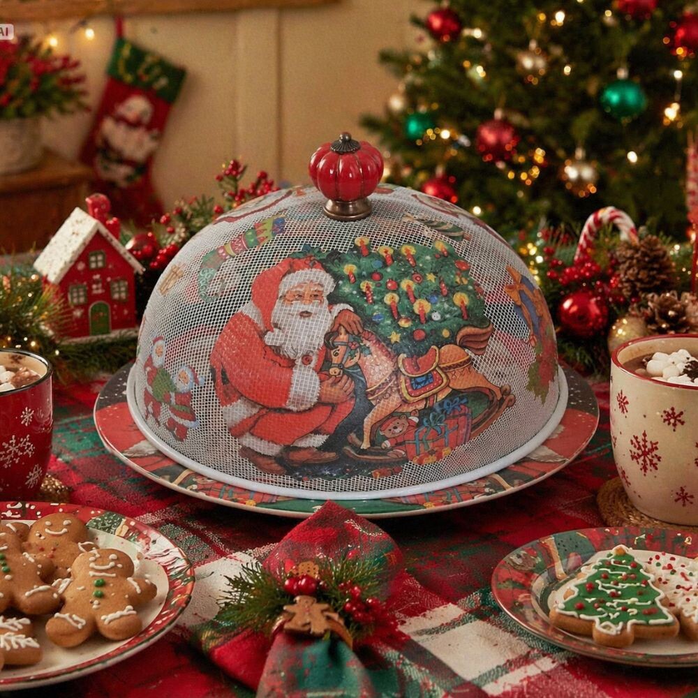 Boleira artesanal decorada/Cobre bolo decorado c/decoupage - Prat