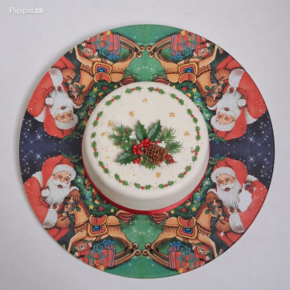 Boleira artesanal decorada/Cobre bolo decorado c/decoupage - Prat