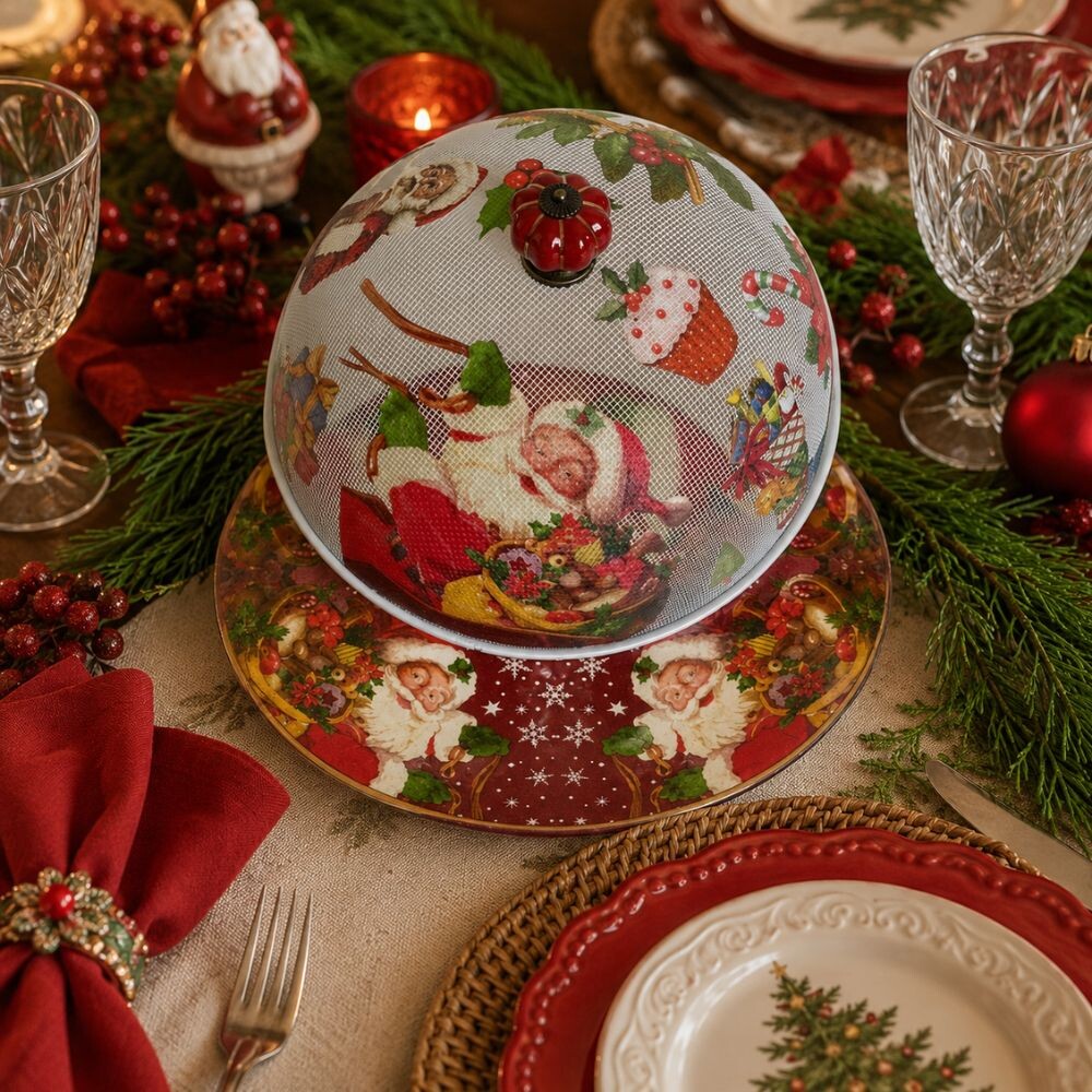 Boleira artesanal decorada/Cobre bolo decorado c/decoupage - Prat