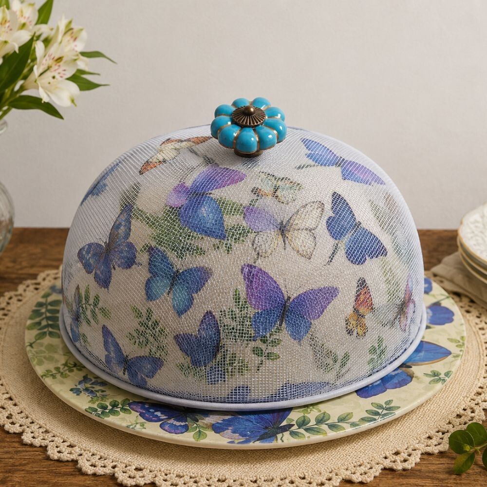 Boleira artesanal decorada/Cobre bolo decorado c/decoupage - Prat