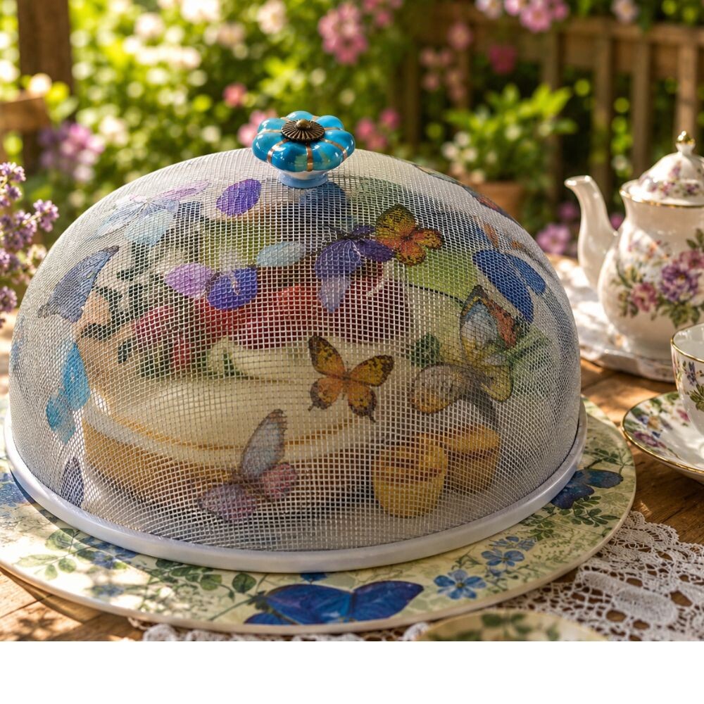 Boleira artesanal decorada/Cobre bolo decorado c/decoupage - Prat