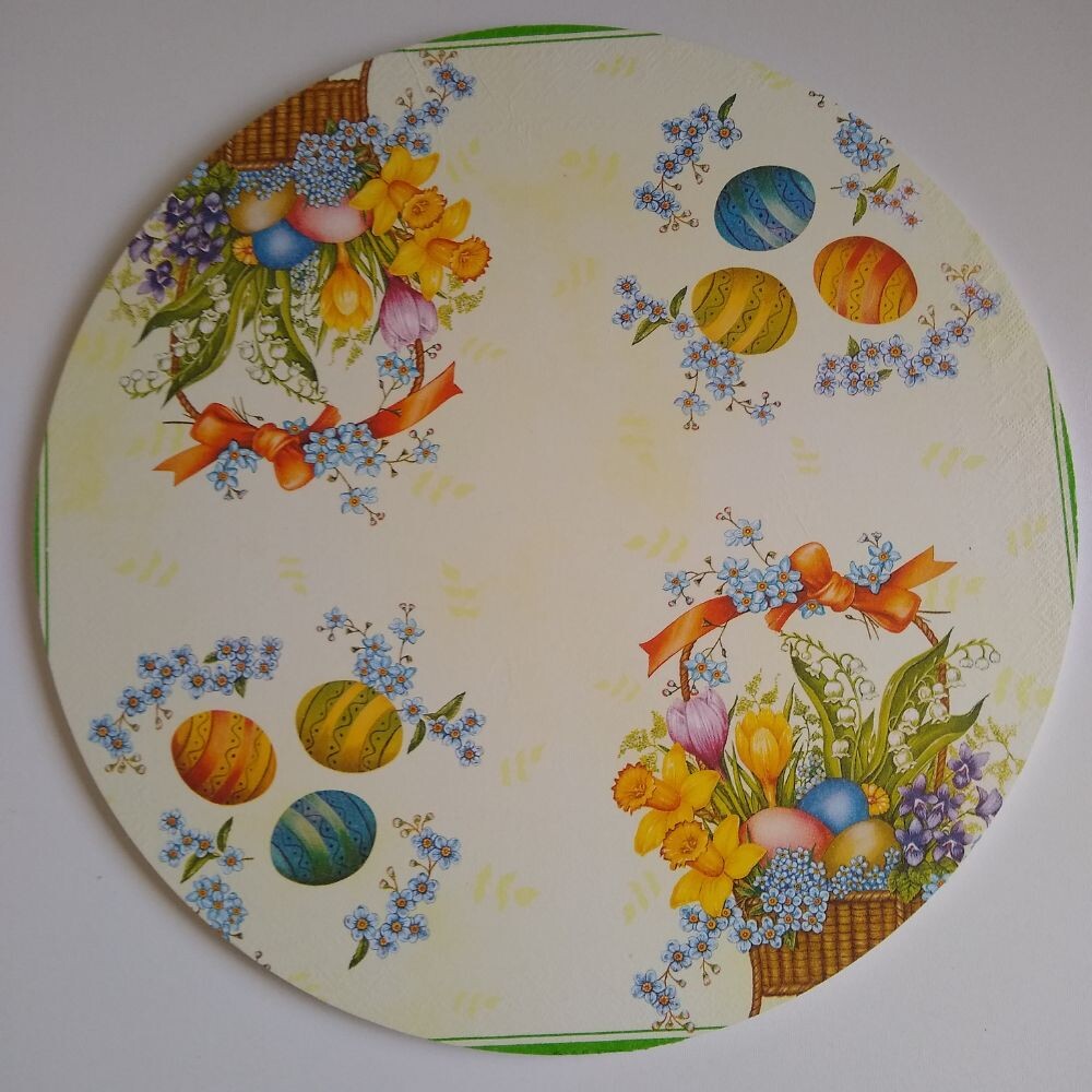 Boleira artesanal decorada/Cobre bolo decorado c/decoupage - Prat