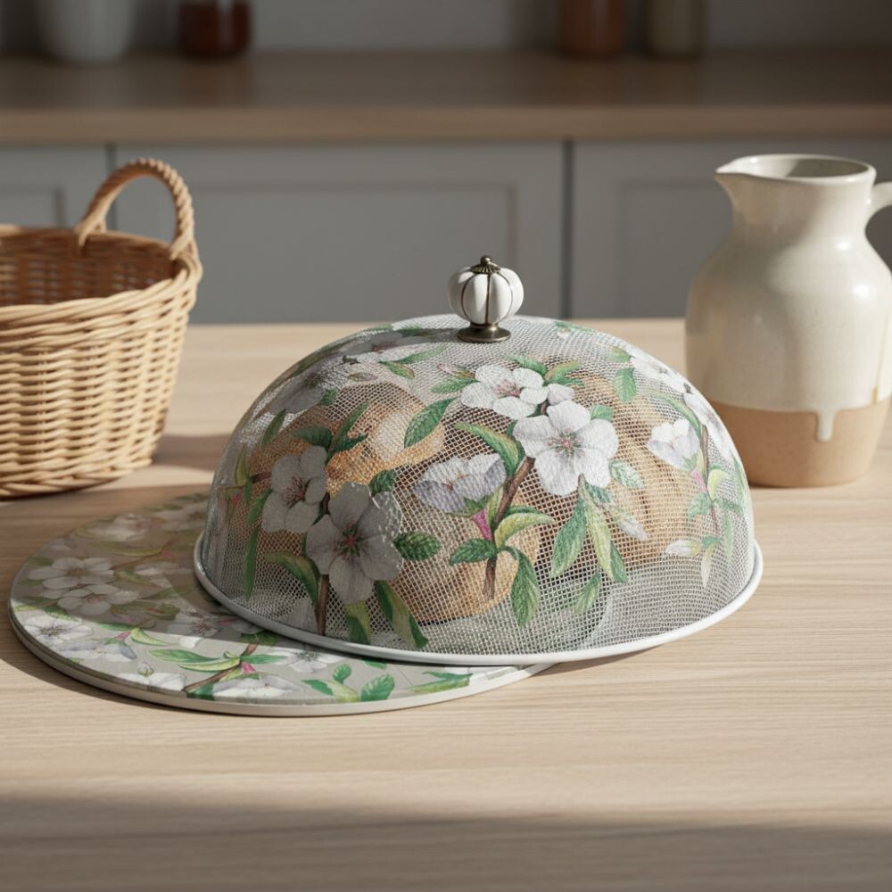 Boleira artesanal decorada/Cobre bolo decorado c/decoupage - Prat