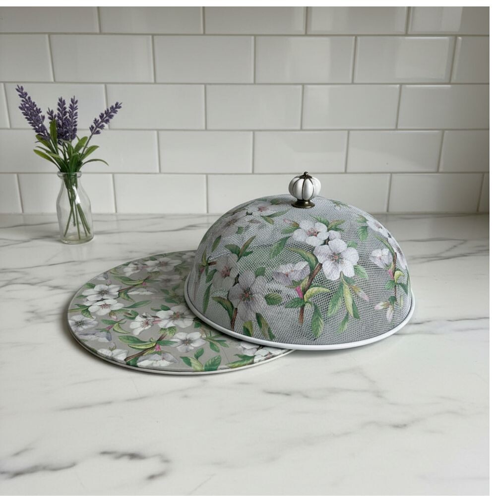 Boleira artesanal decorada/Cobre bolo decorado c/decoupage - Prat
