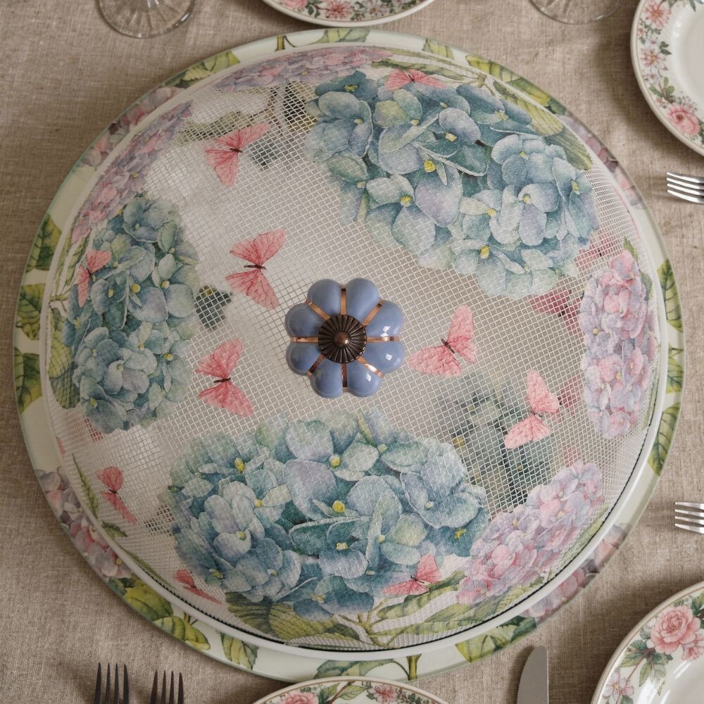 Boleira artesanal decorada/Cobre bolo decorado c/decoupage - Prat