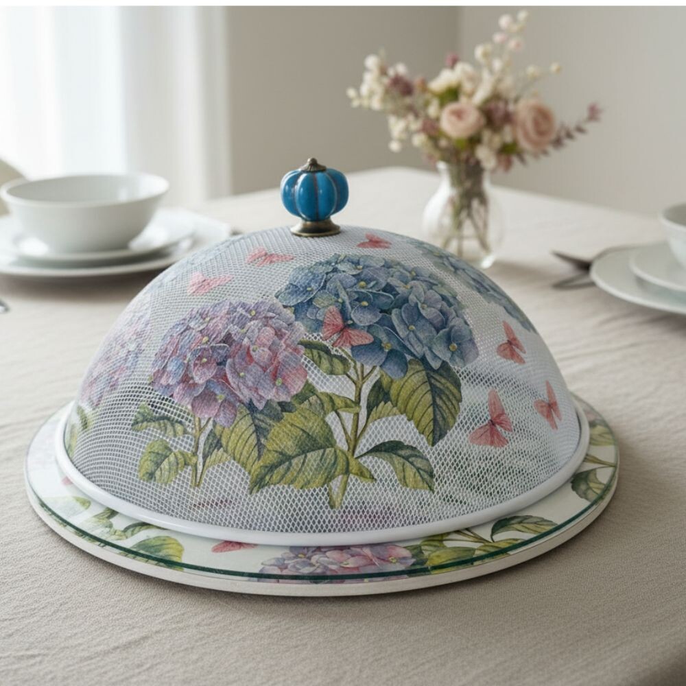 Boleira artesanal decorada/Cobre bolo decorado c/decoupage - Prat