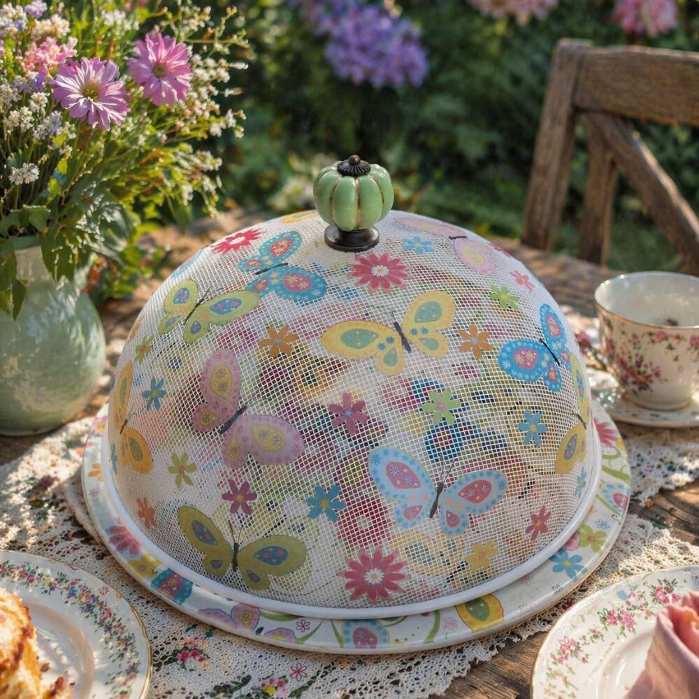 Boleira artesanal decorada/Cobre bolo decorado c/decoupage - Prat