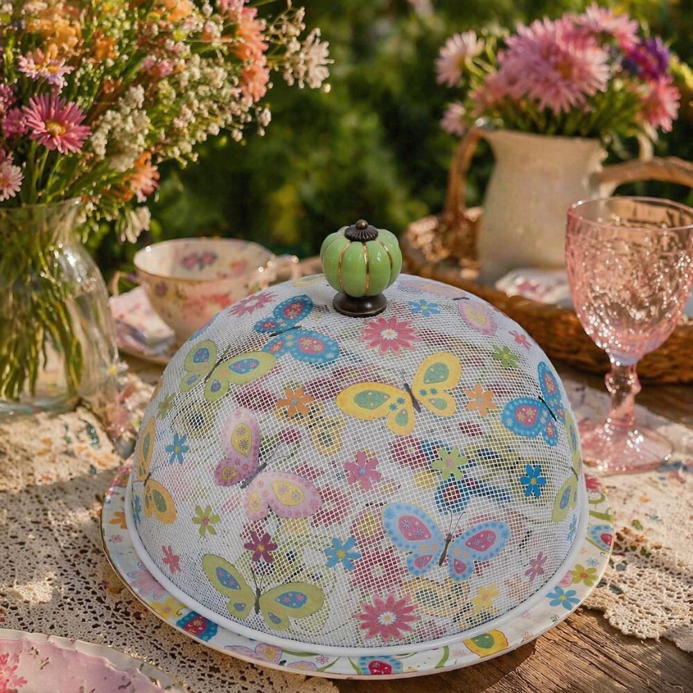 Boleira artesanal decorada/Cobre bolo decorado c/decoupage - Prat