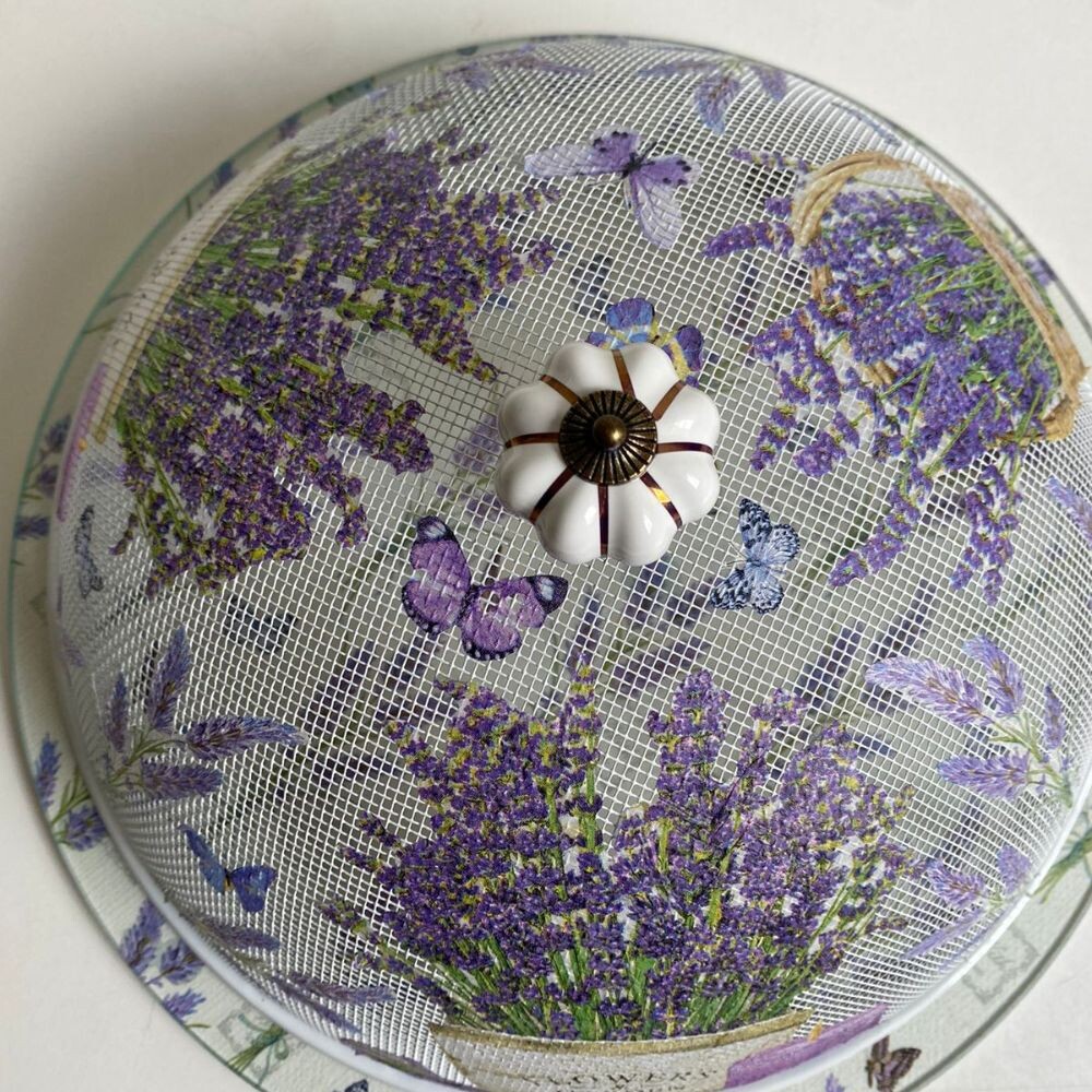 Boleira artesanal decorada/Cobre bolo decorado c/decoupage  - Pra