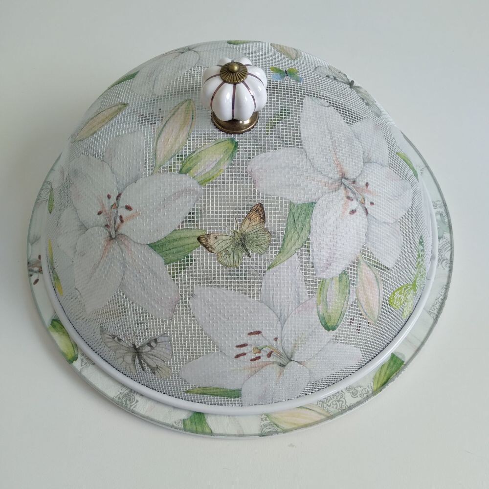 Boleira  artesanal decorada/Cobre bolo decorado c/decoupage - Pra