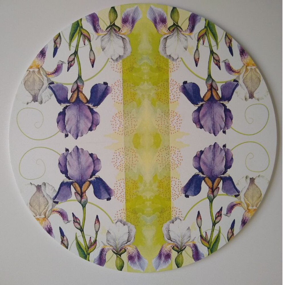 Boleira artesanal decorada/Cobre bolo decorado - Prato MDF com pr