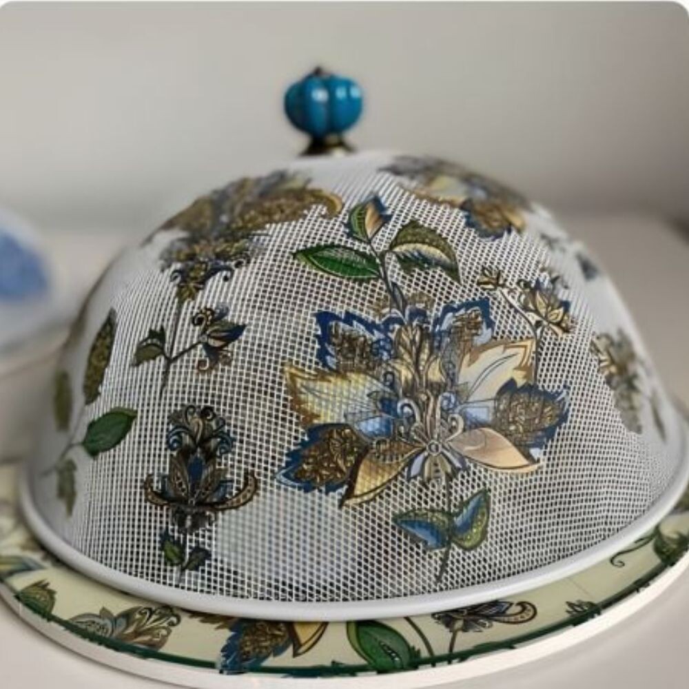 Boleira artesanal deorada/Cobre bolo decorado c/decoupage - Prato