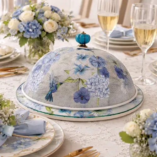 Boleira artesanal decorada/Cobre bolo decorado c/decoupage/Prato