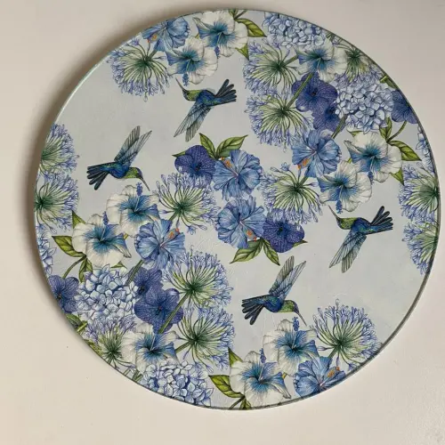 Boleira artesanal decorada/Cobre bolo decorado c/decoupage/Prato