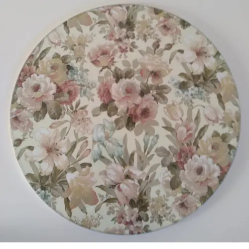 Boleira artesanal decorada/Cobre bolo decorado c/decoupage/Prato