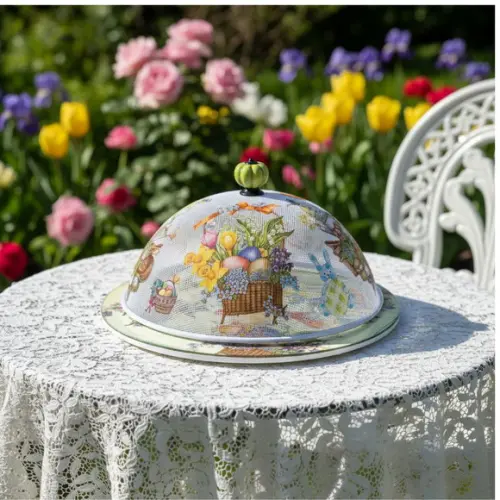 Boleira artesanal decorada/Cobre bolo decorado c/decoupage - Prat