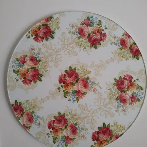 Boleira artesanal decorada/Cobre bolo decorado/Prato MDF com prot